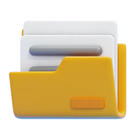 Pasta de arquivo  3D Icon