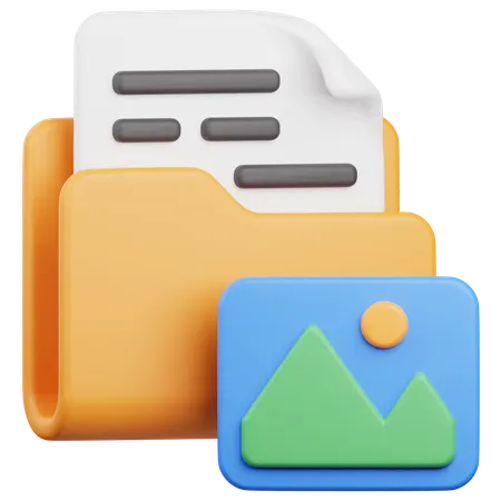 Pasta de imagens  3D Icon