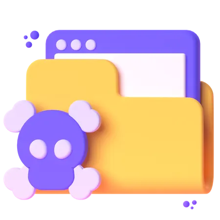 Pasta de perigo  3D Icon