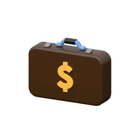 Maleta de dólar  3D Icon