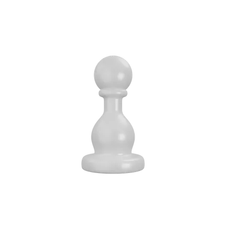 Peão branco  3D Icon
