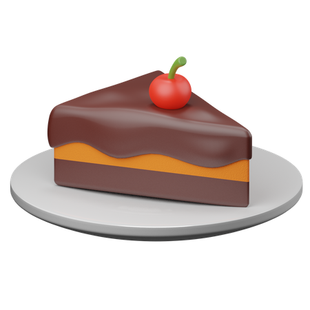 Pedaço de bolo  3D Illustration