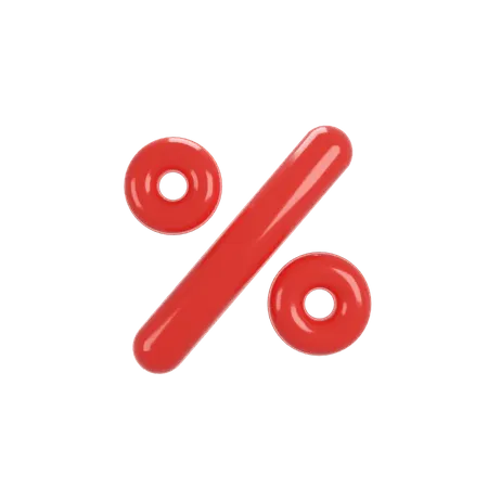 Percentage  3D Illustration