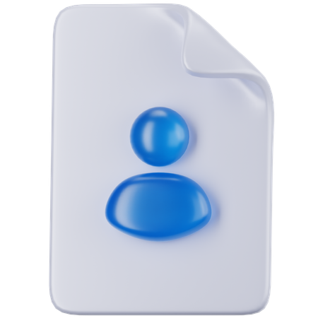 Personal File  3D Icon