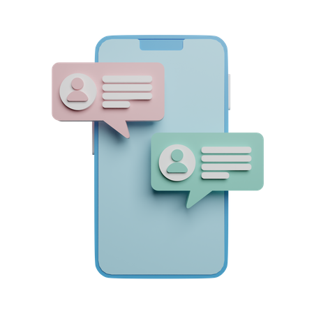 Phone chatting  3D Illustration