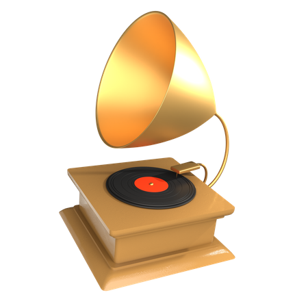 Phonograph  3D Icon