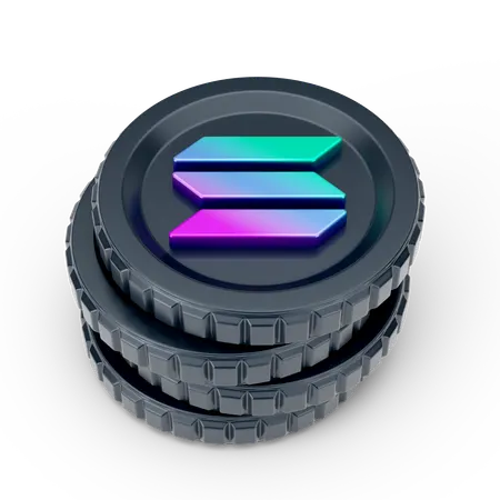 Pièces de monnaie solana  3D Icon