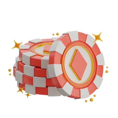 Pilha de moedas de diamante  3D Icon