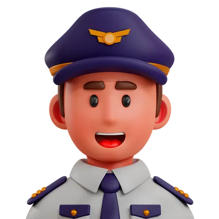 Piloto  3D Illustration
