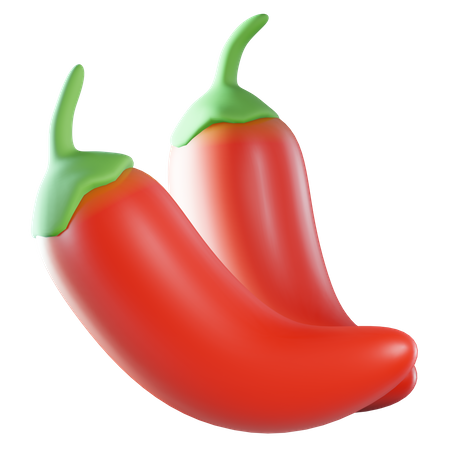 Pimenta vermelha  3D Icon
