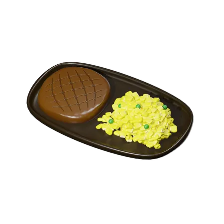Placa de bife  3D Icon