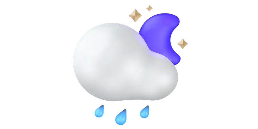 Pluie  3D Illustration