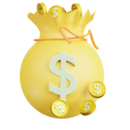 Pockets Containing Coins  3D Icon