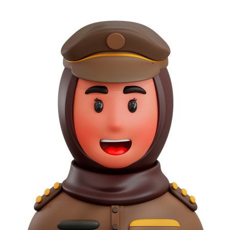 Policial feminina  3D Illustration