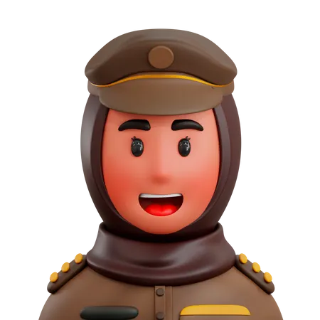 Policial feminina  3D Illustration