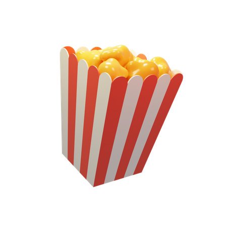 Popcorn Box  3D Icon