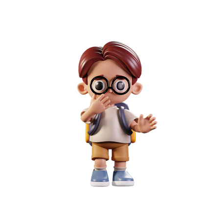 Pose surpresa  3D Illustration