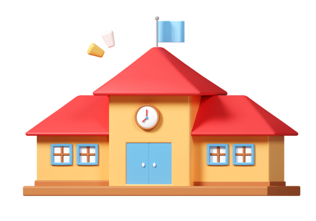 Edifício escolar  3D Icon