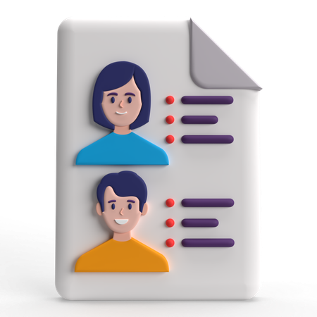 Profile Details  3D Icon