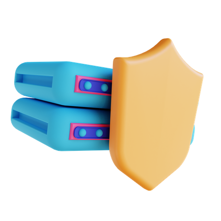 Proteção do servidor  3D Illustration