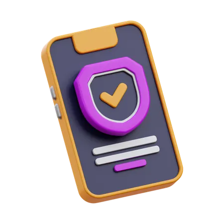 Proteção móvel  3D Icon