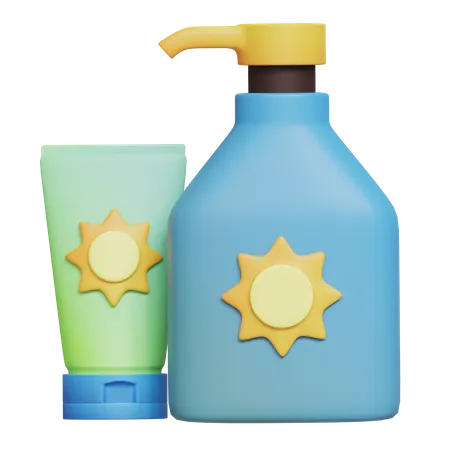 Creme protetor solar  3D Icon