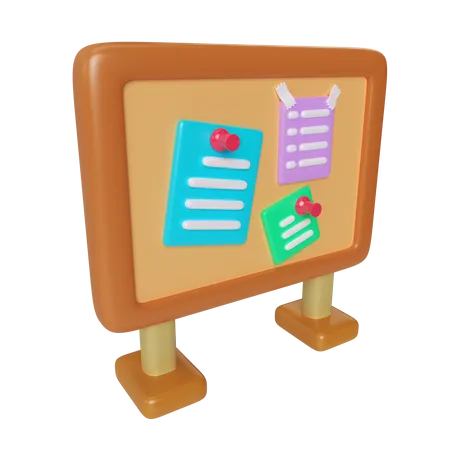 Quadro de avisos  3D Illustration