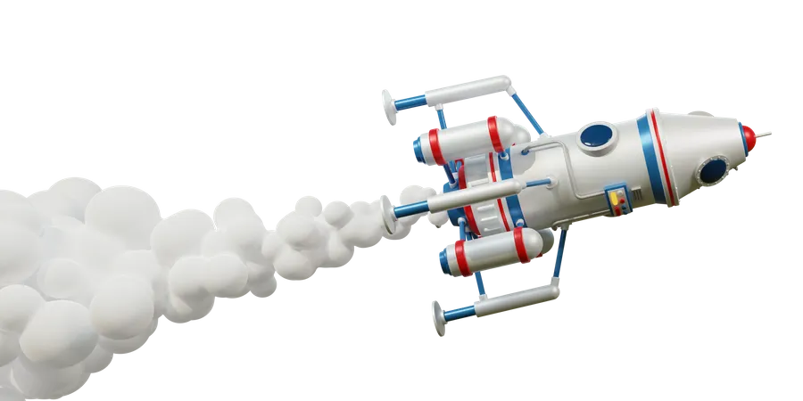 Raumschiff Raummodul fliegt  3D Illustration