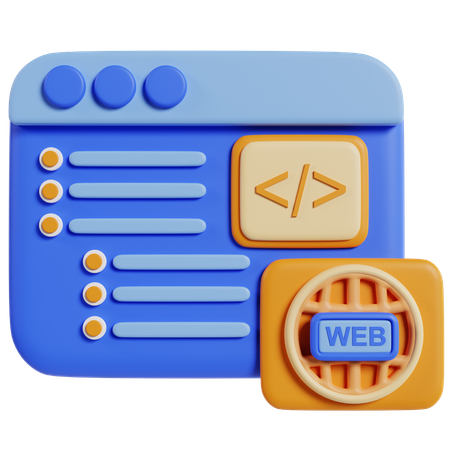 Référencement et codage Web  3D Icon