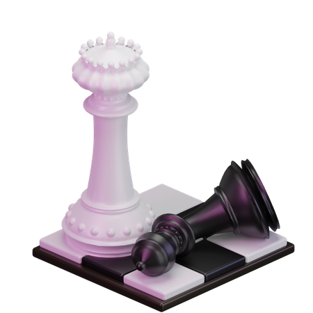 Rei branco mata bispo negro  3D Icon