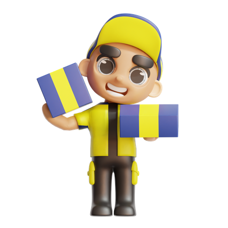 Chico de entrega  3D Icon