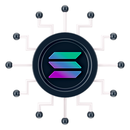 Réseau Solana  3D Icon