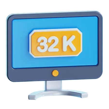 Resolução 32k  3D Icon