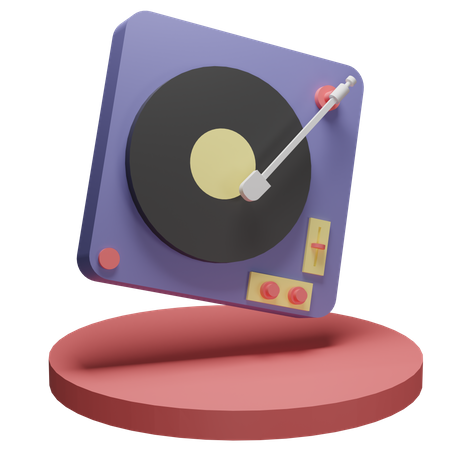 Retro player  3D Illustration