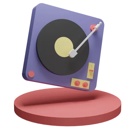 Retro player  3D Illustration