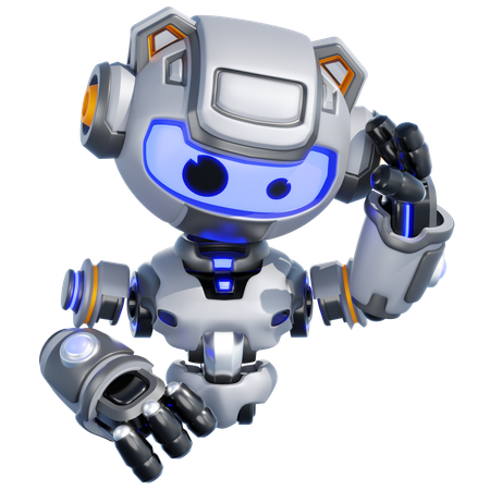 Robô confuso  3D Illustration