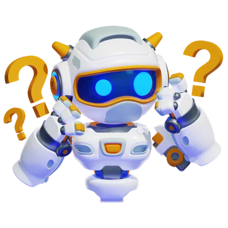 Robô confuso  3D Illustration