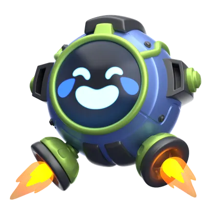 Robô rindo  3D Icon