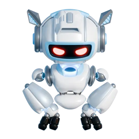 Robô com raiva  3D Illustration