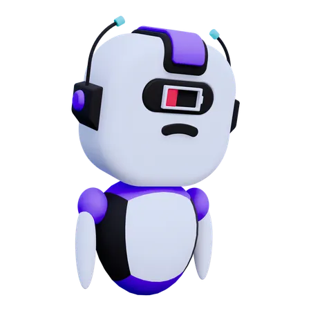 Batterie faible du robot  3D Icon
