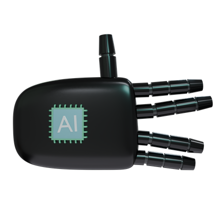 Robot Hand WeirdSign Black  3D Icon