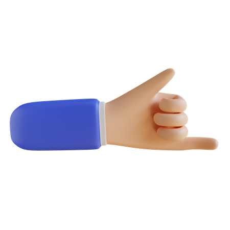Rock Hand Gesture  3D Illustration