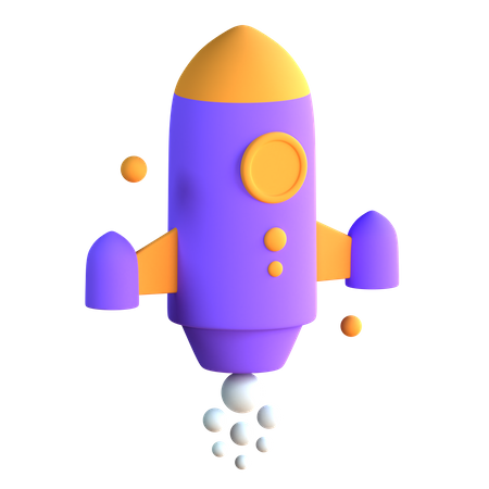 Rocket Launch  3D Icon