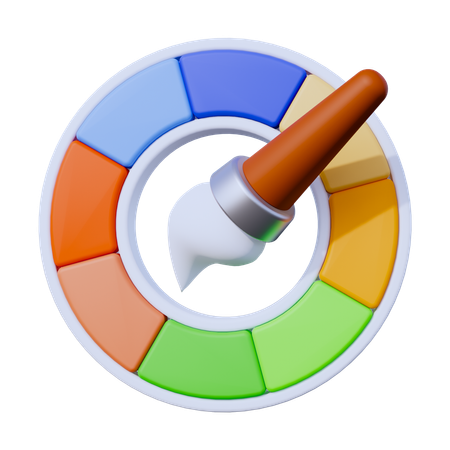 Roda de cores  3D Icon