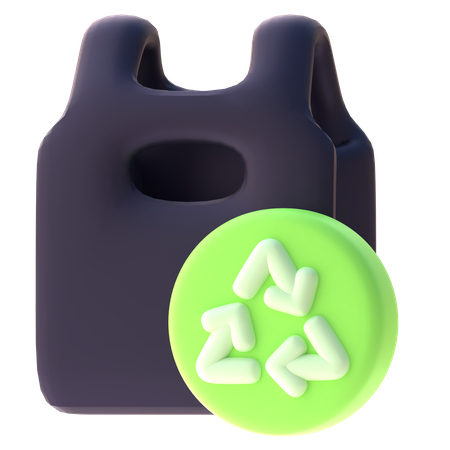 Saco de reciclagem  3D Icon