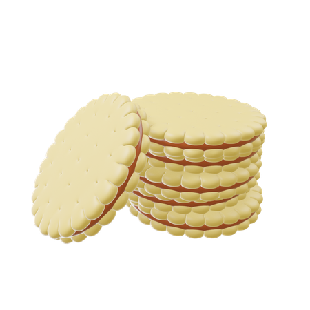 Sandwich Cookies  3D Icon