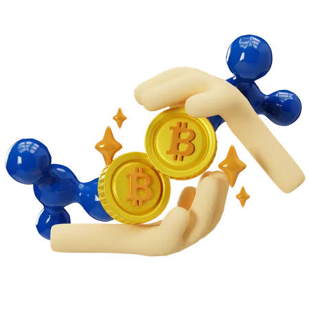Sécuriser les transactions Bitcoin : les fondamentaux de la blockchain  3D Illustration