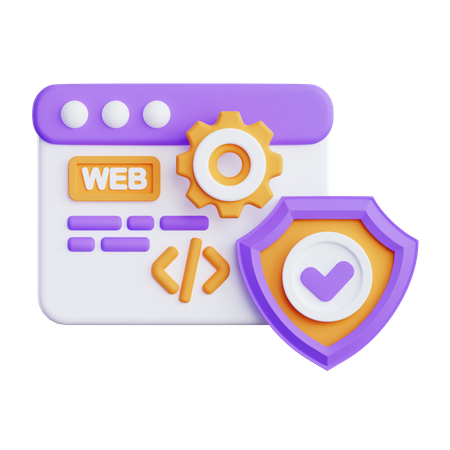 Segurança na Web  3D Illustration