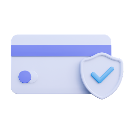Segurança do cartão de crédito  3D Illustration