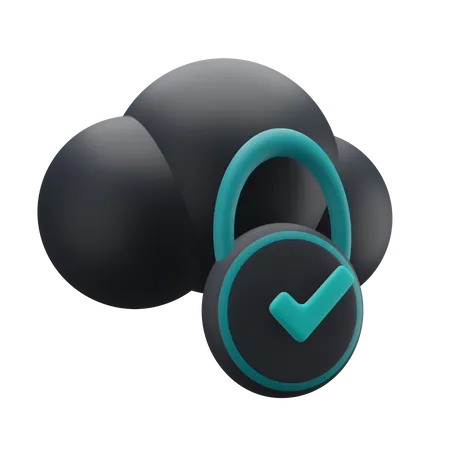Segurança na nuvem  3D Illustration